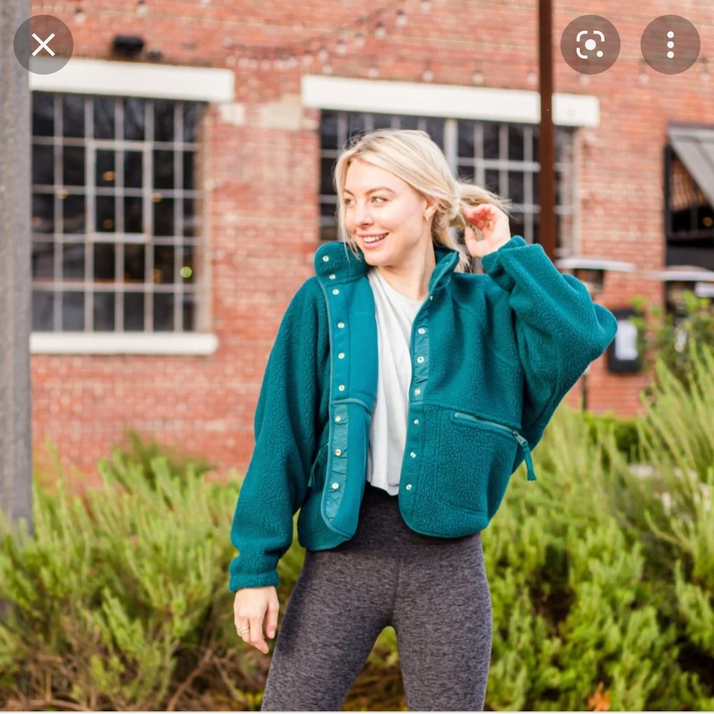 Free People Hit the Slopes teal jacket